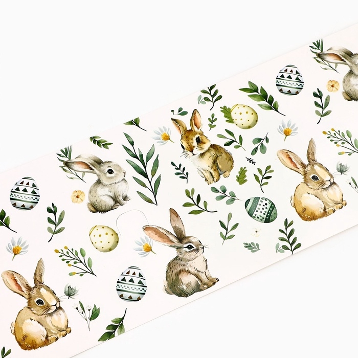 Ободок для кулича с местом под яйца &laquo;Зайки&raquo; на пасху, 41,6 х 10 см