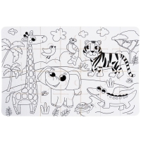 Мягкий пазл для малышей раскраска &laquo;Африка&raquo;, размер 50х33 см, 28 деталей, Крошка Я