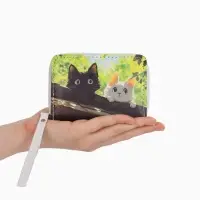 Кошелек дет 07-01-01 Июнь2533 кот, 12*1,5*9 см, 2 отд+отд/молн, д/карт, зеленый