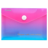 Папка-конверт на кнопке А7, 105 х 74мм, 180мкм, deVENTE Degrade, МИКС, тиснение фольгой, 3071320