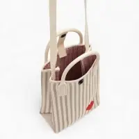 Сумка подр Сердце, 12*4*17, отд на кнопке, дл ремень, бело/серый