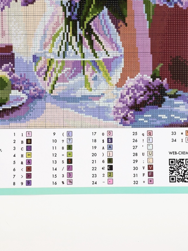 Вышивка крестиком 35х45 см "Садовые цветы"