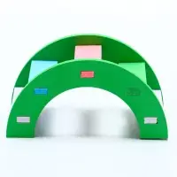 Лесенка для грызунов с цветными ступеньками, зеленый