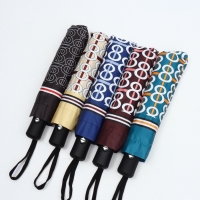 Зонт автоматический &laquo;Геометрия&raquo;, эпонж, 3 сложения, 8 спиц, R = 48/55 см, D = 110 см, цвет МИКС