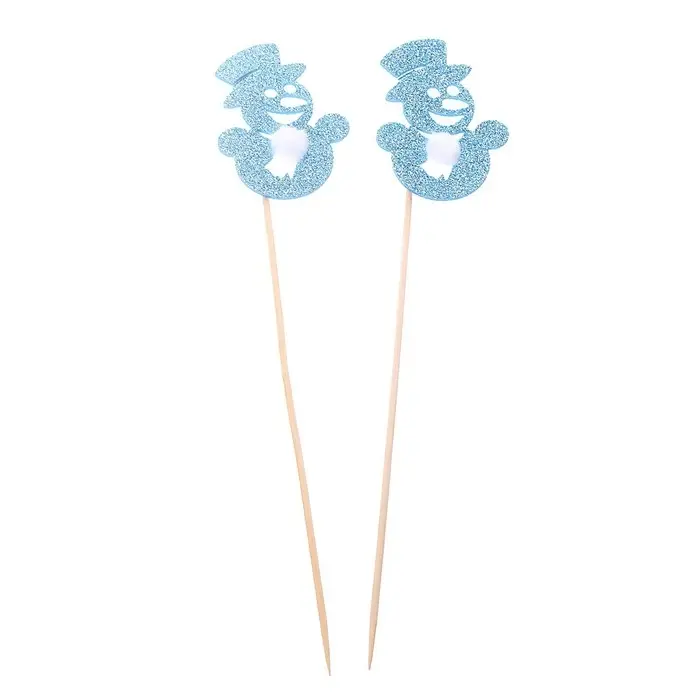 Топпер новогодний для торта &laquo;Снеговик&raquo;, 20 см, 2 шт.