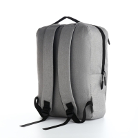 Рюкзак мужской на молнии, 4 наружных кармана, с USB, цвет серый