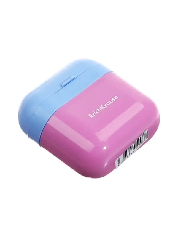 Точилка 2 отверстия с контейнером, ErichKrause Case Duo, Pastel Bloom, пластик, МИКС