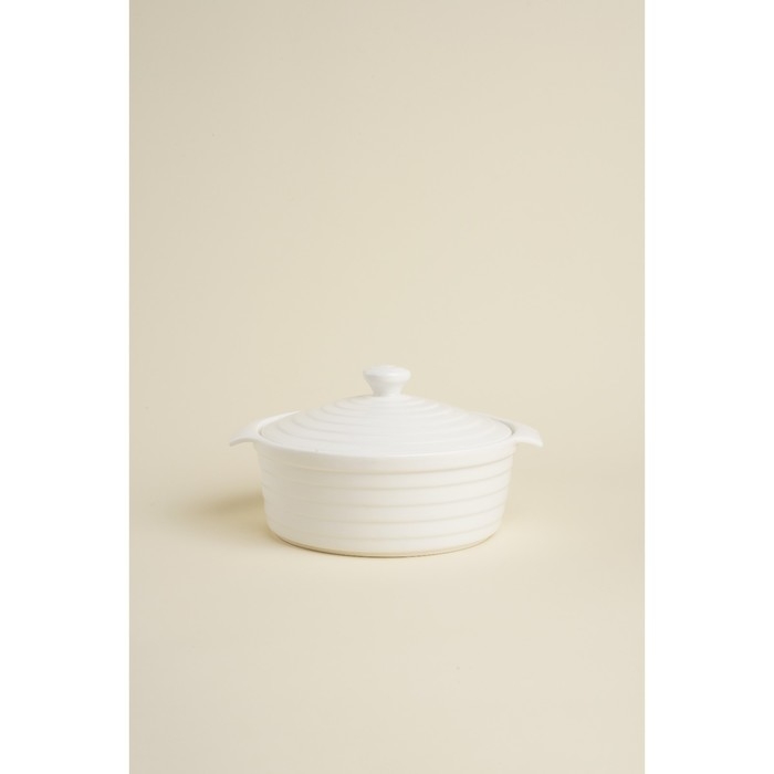 Кастрюля из жаропрочной керамики Доляна &laquo;Бруно&raquo;, 1,57 л, 24,5&times;21,5&times;8 см, цвет белый