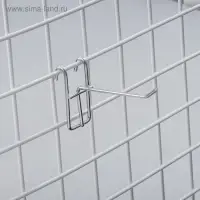 Крючок на одинарный, d=6 мм, L=10 см, цвет хром