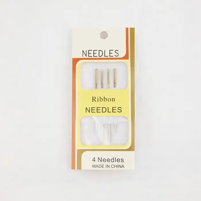 Иглы для вышивания лентой, d=1.07 мм, 4.4-4.9 см, с золотым ушком, 4 шт.