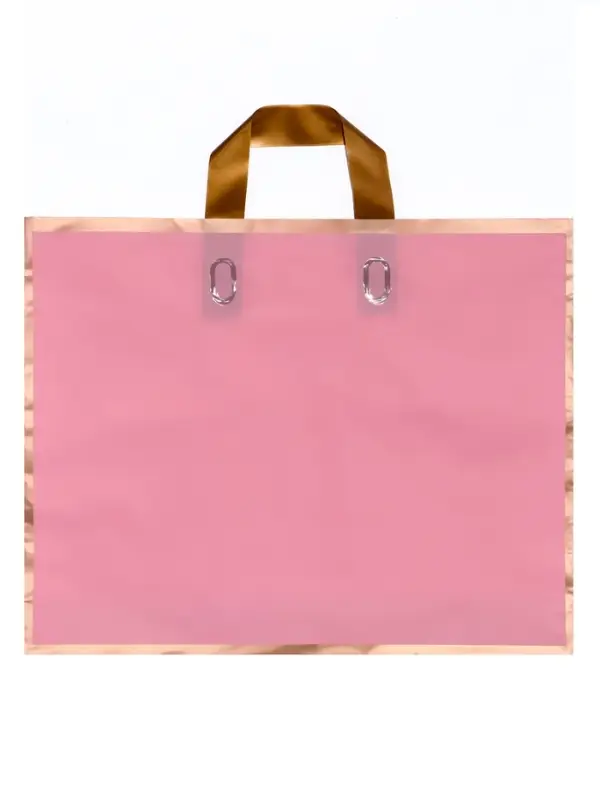 Пакет с петлевой ручкой розовый 40 х 31 х 8 см 80 мкм