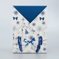 Коробка подарочная новогодняя складная &laquo;Новогодний бант&raquo;, 21х 15 х 5 см