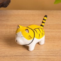 Сувенир &laquo;Котик Неко полосатый&raquo;, 7&times;3&times;5 см, дерево, МИКС