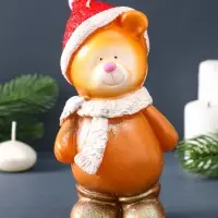 Свеча фигурная "Мишка в красной шапке" 8х8х17,5 см