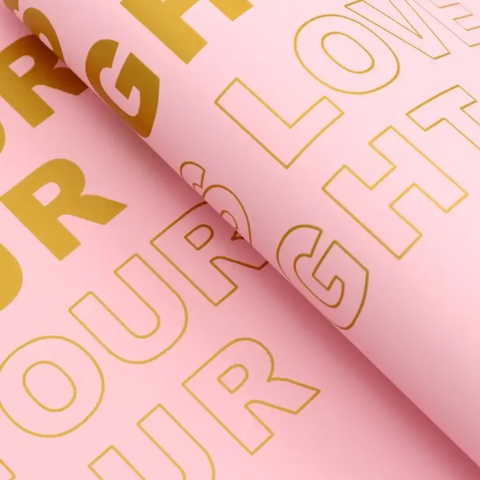 Пленка флористическая, &laquo;Моя любовь&raquo; 65 мкм, розовый 58&times;58 см