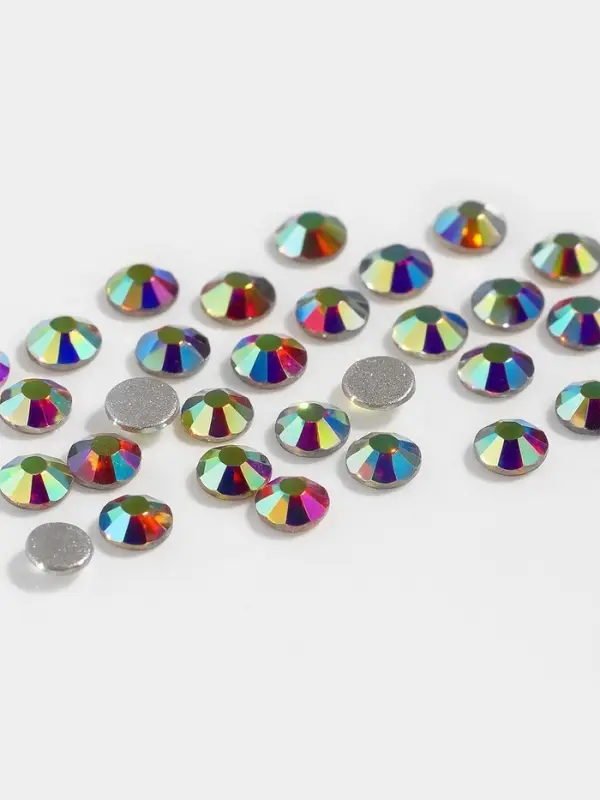 Стразы &laquo;Усечённый конус&raquo;, с голографией, стеклянные, d=1.4 мм, 100 шт., цвет серебряный