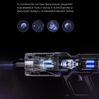 Вертикальный пылесос HYV-S7970 470мл 500Вт серый