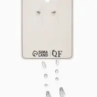 Серьги на леске "Капля росы", цвет белый в серебре