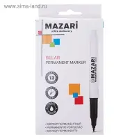 Маркер перманентный Mazari Belar, 1.5 мм, чёрный