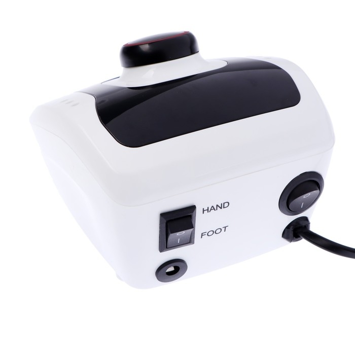 Аппарат для маникюра Luazon LMH-06, 6 насадок, 30 Вт, до 35000 об/мин, черно-белый