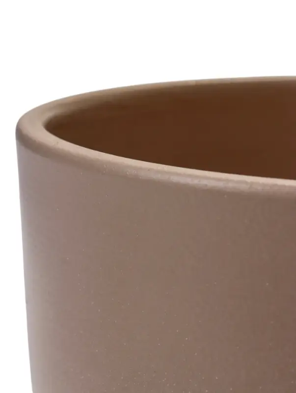 Горшок цветочный с поддоном 2,5 л, d18/h16 см капучино керамика, "Туман" (М)