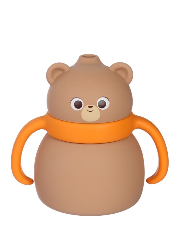 Крошка я, силиконовый поильник, серия мишка, коричневый SL-07274