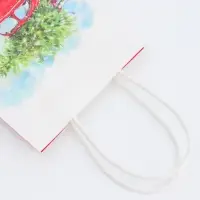 Пакет бумажный подарочный новогодний крафт "Ёлка" 16 х 12 х 6 см.