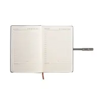 Ежедневник недатированный формат А5, с хлястиком, 112л, линия, пвх, Узор Серый