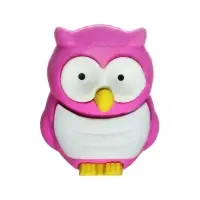 Ластик фигурный "Сова", в блистере, МИКС (штрихкод на штуке)