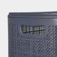 Плетёная корзина для белья с крышкой "Лён" 100л 43&times;32&times;80см, цвет графит