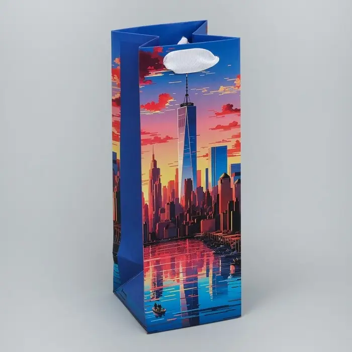 Пакет подарочный, упаковка &laquo;Город счастья&raquo;, 9 х 25 х 8.5 см