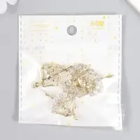 Декор для творчества металл, стразы "Балерина" золото 3,4х2,2 см