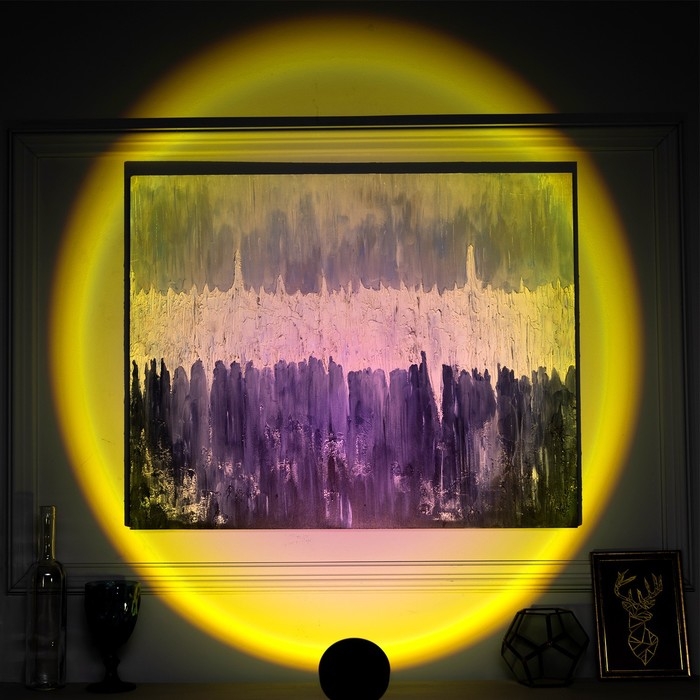 Световой прибор &laquo;Закат&raquo;, 5 картриджей, свечение тёплое белое, 5 В