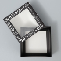 Коробка-фоторамка подарочная складная, упаковка, &laquo;Мужская&raquo;, 14 х 14 х 8 см