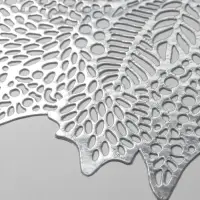 Салфетка сервировочная на стол &laquo;Венеция&raquo;, d=38 см, цвет серебряный