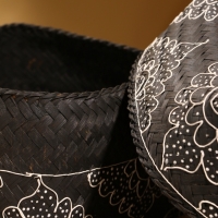 Корзинка плетеная "Бонтанг" бамбук 24х24х15 см, тёмная