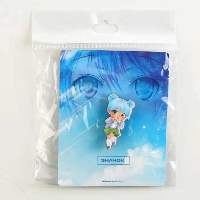 Значок деревянный &laquo;Милашка&raquo;, аниме, 2 х 3,7 см