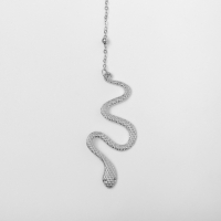 Новый год! Символ года 2025! Портупея &laquo;Квадро&raquo; змея, цвет бело-чёрный в серебре, 30 см