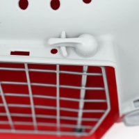 Переноска для животных пластиковая 47 х 30 х 35 см, вес до 9 кг, красная