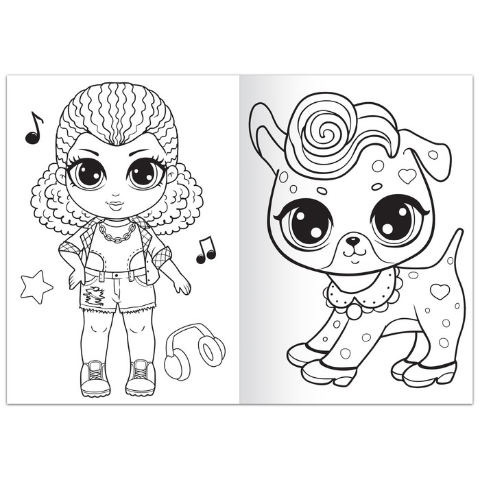 Раскраска &laquo;Стильные девчонки&raquo;, 68 стр., формат А4