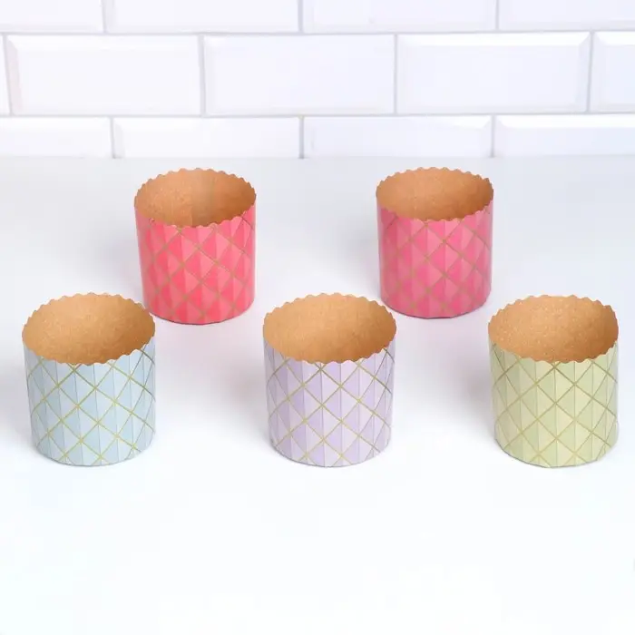 Форма бумажная для кекса, маффинов и кулича &laquo;Оригами&raquo;, 90&times;90 мм