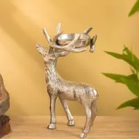 Подсвечник "Лесной олень" 13х7,5х18 см, алюминий