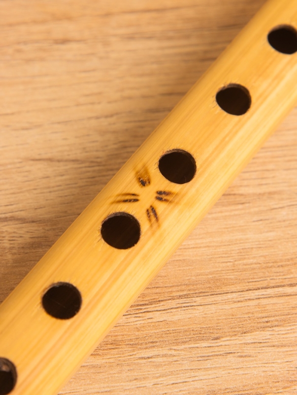 Сувенирный музыкальный инструмент "Флейта" бамбук, цв. бежевый, 30х2х2 см