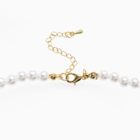 Бусы детские &laquo;Выбражулька&raquo; мишка, жемчуг, белые в золоте