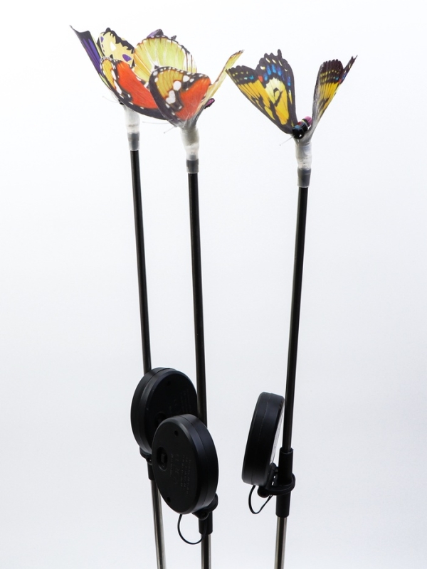 Штекер с подсветкой "Бабочка Адриа" желтая, 12х70см