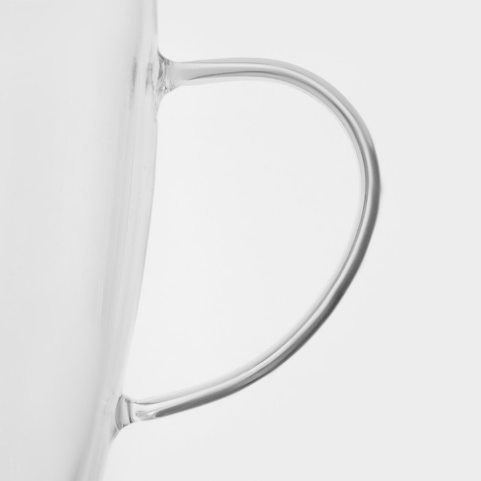 Кружка стеклянная с двойными стенками Magistro &laquo;Дуо&raquo;, 500 мл, 14,5&times;9&times;15,5 см