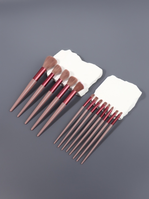 Кисти для макияжа, набор - 13 шт, 10 - 22 (&plusmn;1) см, цвет сиреневый