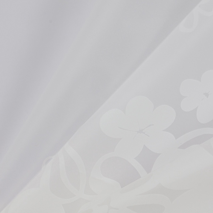 Штора для ванной &laquo;Цветочный вальс&raquo;, с люверсами, с утяжелителями, PEVA ароматизированная, 180&times;180 см, белая