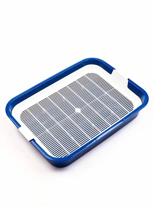 Туалет "Белла мини" для кошек, с сеткой, 35 х 26  х 6 см, Синий