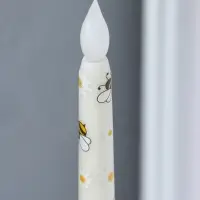 Свечи светодиодные "Античные. Ромашки и пчёлки" набор 2 шт 2хААА 2х2х27,5 см 2,5х7х32 см